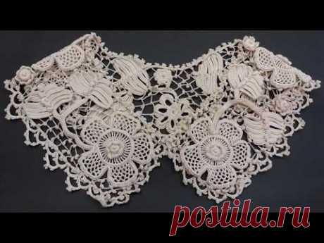 Gola vintage de Crochê Irlandês