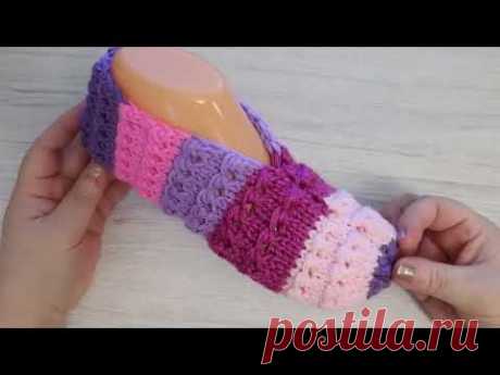 Самые ПРОСТЫЕ следки спицами с красивым узором. Для самых начинающих! Подробный мастер класс.