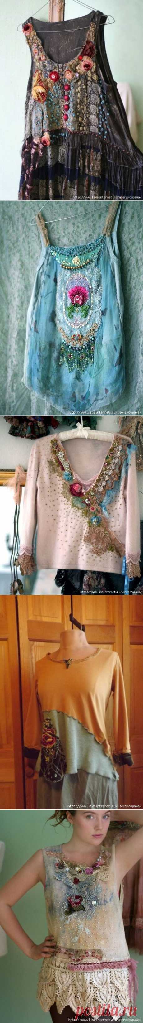 Фантазийная вышивка одежды...в стиле бохо...идеи