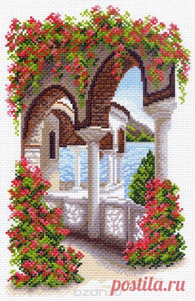 Ozon.ru - Подарки | Канва с рисунком для вышивания "Уголок Греции", 28 см х 37 см. 426127_1480 | | Интернет-магазин: купить подарки, сувениры