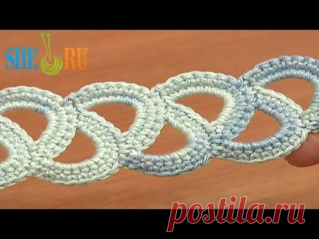 Кружева из лент Урок 8 Как вязать крючком - YouTube