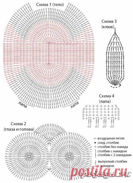 Ковер «Сова» крючком
