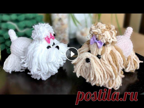 В этом видео я показываю, как можно связать крючком милую собачку крючком из плюшевой пряжи. Порода собачки похожа на йоркширского терьера или мальтий...