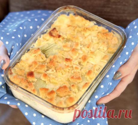 Гратен из молодого порея, пошаговый рецепт с фото