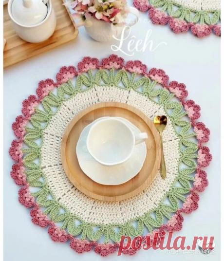 Красивая подставка под горячее + схема