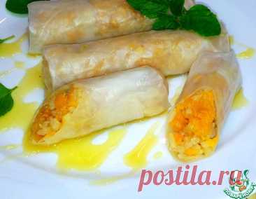 Роллы из рисовой бумаги с рисом, курагой и мёдом – кулинарный рецепт