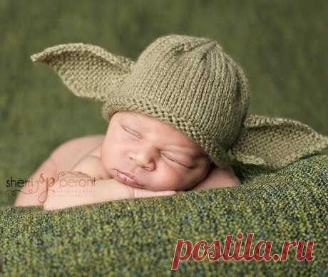 (1) Newborn to 3 months Yoda Hat Star Wars Photo Prop