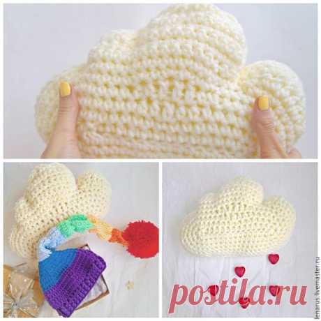 Вяжем подушку «Облачко» для детской