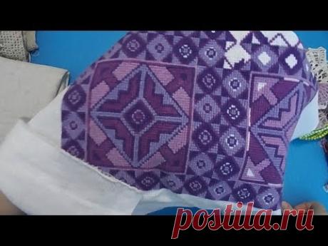 Мини МК по вышивке на филейной сетке. Шарф и "труба" колумбийским вязанием.