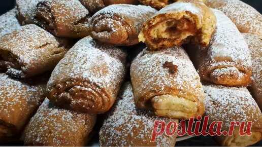 Домашняя Кулинария | Трубочки с Начинкой Простой Быстрый и Удобный Рецепт Мягкие Печенье к чаю