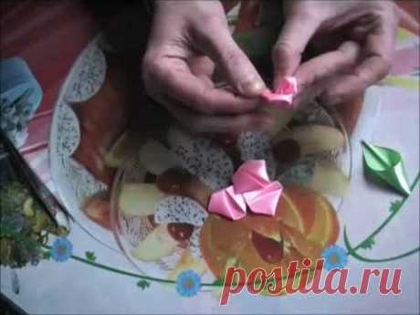 Бутон розы(канзаши)