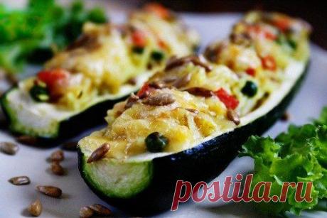 Фаршированные овощами и рисом цуккини  / Здоровый аппетит