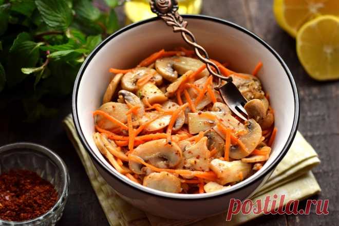 Потрясающие шампиньоны по-корейски - Вкусные рецепты - медиаплатформа МирТесен