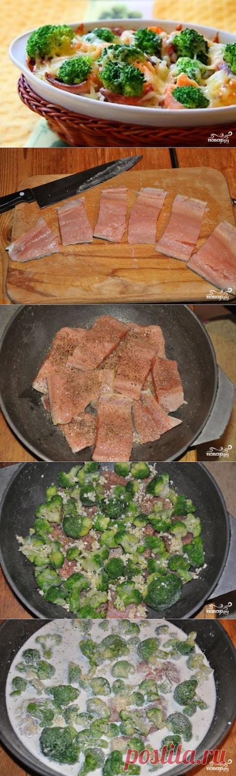Рыба с брокколи - пошаговый кулинарный рецепт на Повар.ру