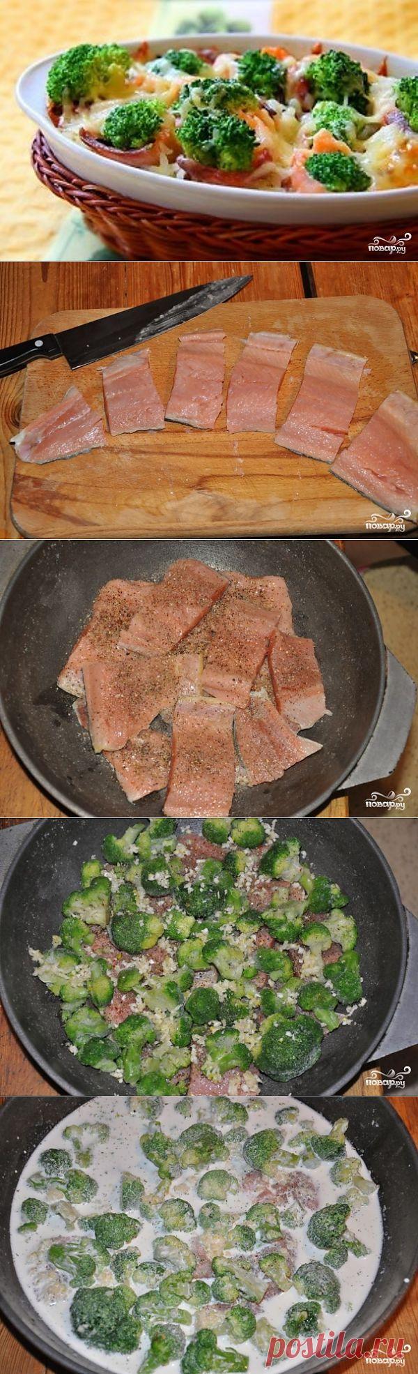 Рыба с брокколи - пошаговый кулинарный рецепт на Повар.ру