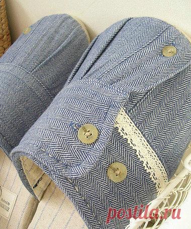 Ну и фантазия! Увидеть в рукавах тапки да еще и с регулируемой шириной,здорово!