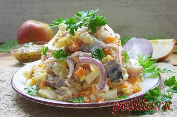 Салат с копченой скумбрией — Сад Заготовка