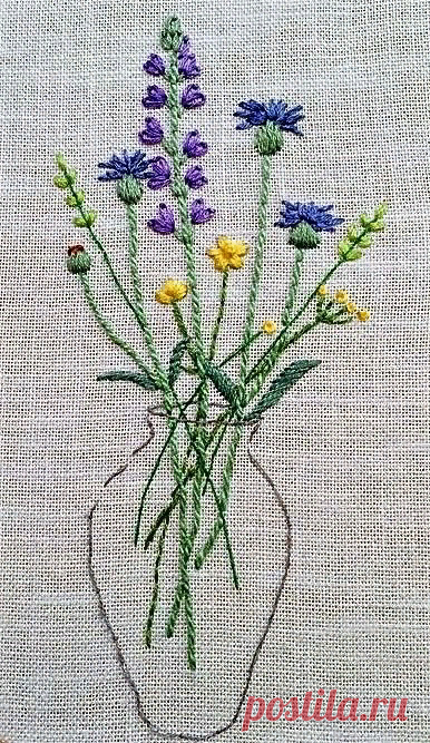 Примеры минималистичной вышивки. | Handmade для всех | Яндекс Дзен