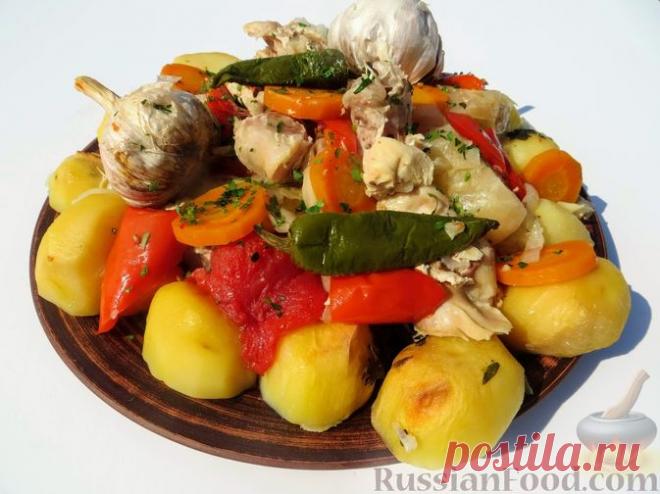 Рецепт: Басма с курицей в духовке на RussianFood.com