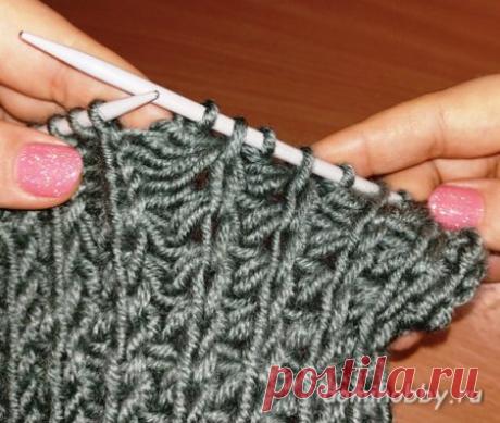 Пышная и Супер пышная резинка спицами