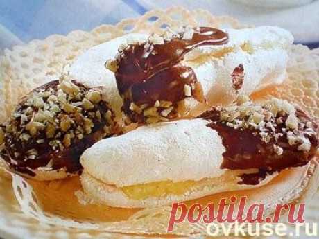 Кулинария &gt;Орехово-шоколадное безе со сгущенкой