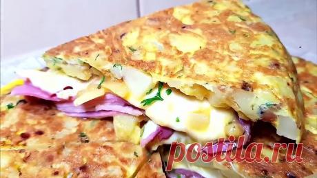 Необыкновенно вкусное блюдо из картошки, сыра и ветчины! Объедение просто!