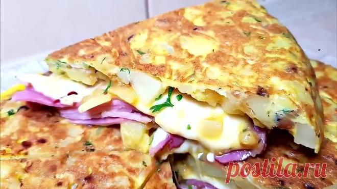 Необыкновенно вкусное блюдо из картошки, сыра и ветчины! Объедение просто!