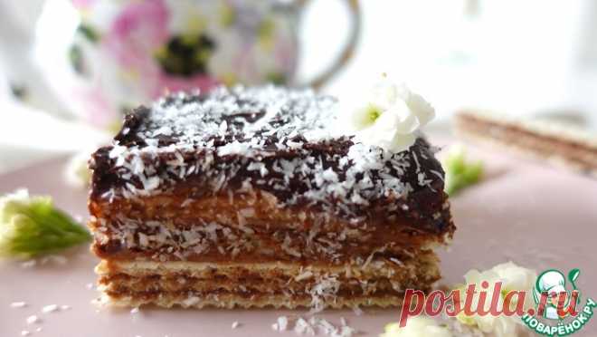 Шоколадный торт из вафель с маскарпоне Кулинарный рецепт