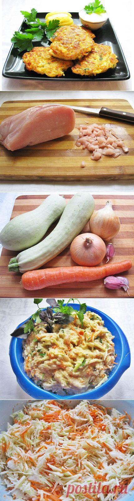Кабачковые оладьи с курицей рецепт с фото