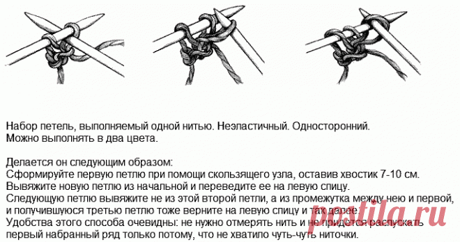 Вязание. Век вяжи — век учись. Различные способы набора петель спицами! Описание, фото, видео, МК.