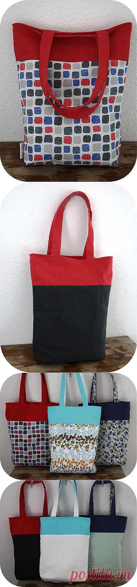 Happy in Red: Reversible 2 coloured tote bag tutorial!