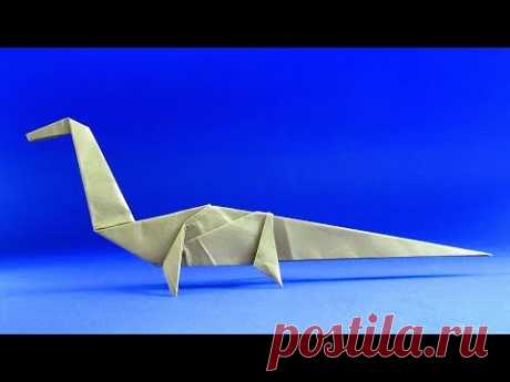 Как сделать динозавра из бумаги. Оригами динозавр - Бронтозавр