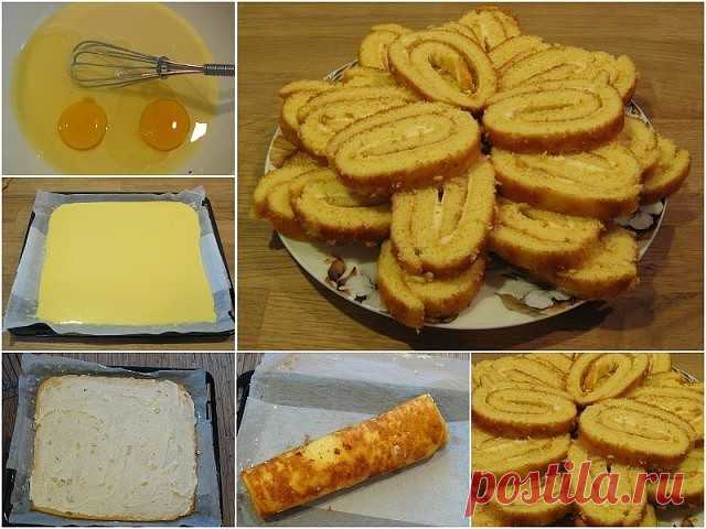 Вкусный рулет на сгущенке 
Легкое и очень быстрое в приготовлении лакомство к чаю. 
Ингредиенты: 
1 банка сгущенного молока,
2 куриных яйца,
250 г  муки,
половина чайной ложки соды гашеной лимонном соком,
щепотка соли.
Для начинки вареная сгущенка или творог с изюмом или курагой.

Приготовление: 
1. Взбить яйца со сгущенкой. Постепенно всыпать муку, соль и добавить соду гашеную соком лимона. 
2. Противень выстелить пергаментом или силиконовым ковриком. Если вы используете ...