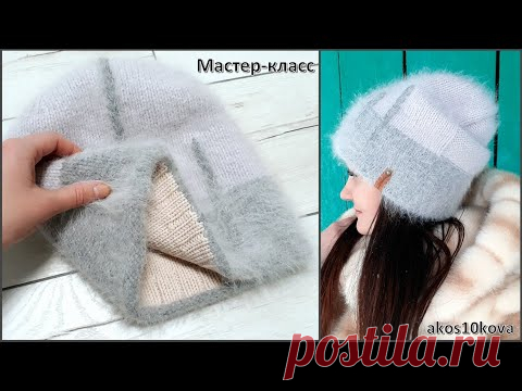 Пушистая шапка из лицевых и изнаночных петель с косичками и подкладом. Мастер-класс. Вязание спицами Подробнее: http://luckyhand.ru/vyazanaya-shapka-chuchundra-master-klass/ Вязание шапки-чучундры на спицах. Вязаные шапки спицами со схемами и описанием, модели шапок и беретов спицами для начинающих. Шапка-чучунда. Вязание шапки спицами пошаговое описание и видео.