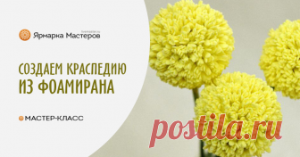 Создаем краспедию из фоамирана Краспедию часто используют флористы и фотодизайнеры. Краспедия украсит и подчеркнет изысканность любого букета или композицию и наполнит их яркими красками.