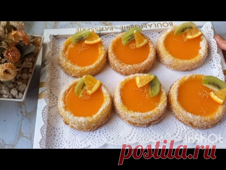 بسبوسة صغيرة بكريمة الليمون 🍊🍊 في الخلاط الكهربائي 💥 سهلة و سريعة التحضير