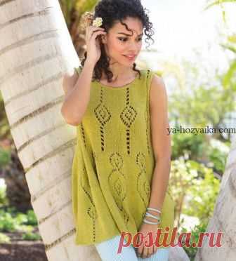 Туника в форме трапеции спицами. Как связать трапецию спицами