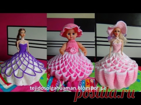 vestido tejido a crochet para muñeca, video 1