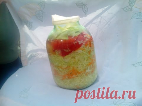 Квашеная капуста в банке БЫСТРО, вкусная и хрустящая!