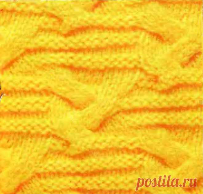 www.SHPULYA.com - Рельефный узор "Фруктовый сад" спицами 7