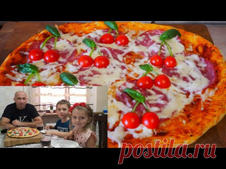 ДОМАШНЯЯ ПИЦЦА в ДУХОВКЕ. Вкусная Пицца с Колбасой СВОИМИ РУКАМИ. Просто и Вкусно!!!