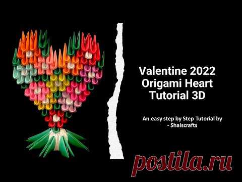 Valentine 2022 Origami Heart Tutorial 3D - YouTube
This video is about how to make paper heart 3d origami. Easy and Beautiful Paper Valentines Day craft. How to make a beautiful 3D Origami Heart. 3d origami heart tutorial. How to fold paper heart. Valentine Day Gift 3D Origami.
Valentine 2022 Origami Heart Tutorial 3D