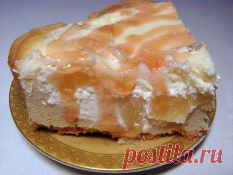 Как приготовить творожный пирог с ананасами - рецепт, ингридиенты и фотографии