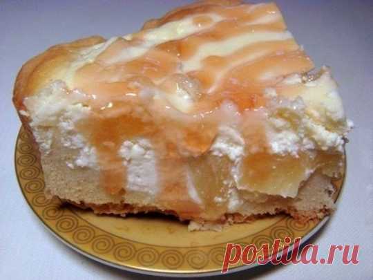 Как приготовить творожный пирог с ананасами - рецепт, ингридиенты и фотографии