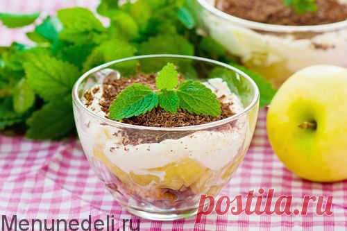 Яблочный тирамису - рецепт с пошаговыми фото / Меню недели