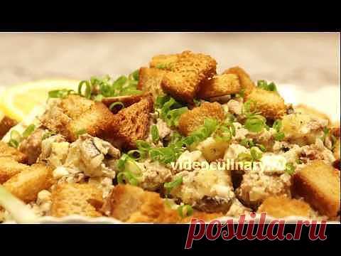 Картофельный салат со шпротами - Видеокулинария.рф - видео-рецепты Бабушки Эммы