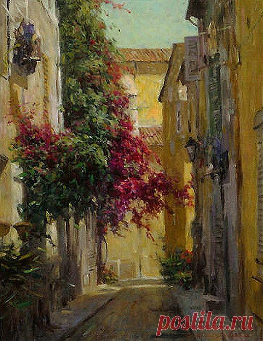 Американский художник-импрессионист Leonard Wren..