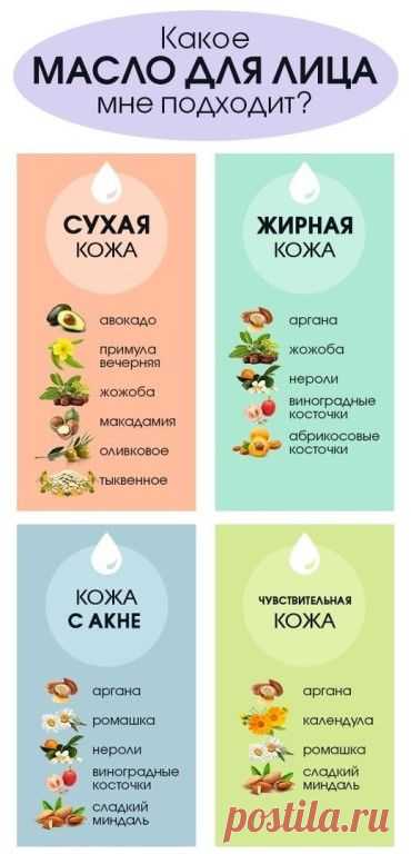Какое масло для лица подходит вашему типу кожи?   Холодное время года – непростой период для нашей кожи: она подвергается различным негативным факт… | Pinteres…