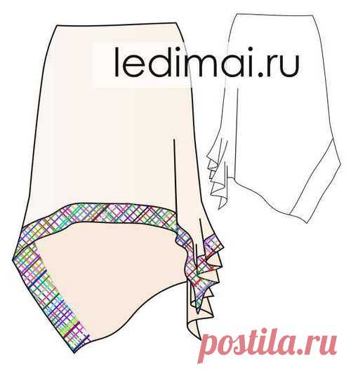 Асимметричная юбка выкройка