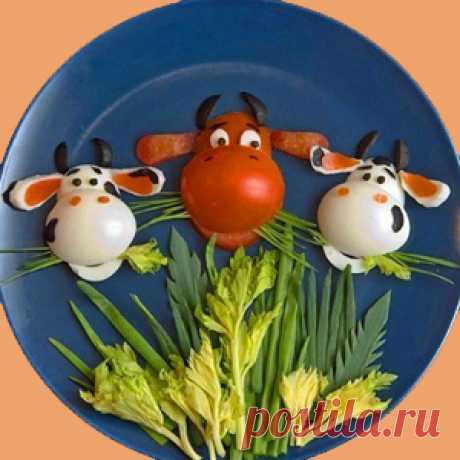Идеи оформления детских блюд